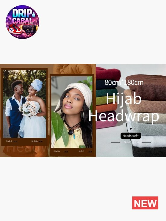 Soft Stretchy Headwrap for Locs Braids, Breathable Polyester Scarf main image 4